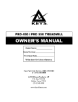 Keys Fitness PRO 550 User's Manual