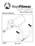 Keys Fitness KF-SPC User's Manual