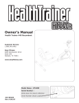 Keys Fitness HT440R User's Manual