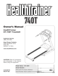 Keys Fitness HT-740T User's Manual