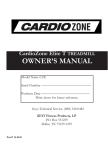 Keys Fitness CardioZone CZE User's Manual