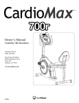 Keys Fitness CardioMax 700r User's Manual