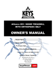 Keys Fitness Alliance Fitness s Alliance 855 User's Manual