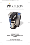 Keurig B70 User's Manual