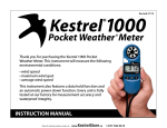 Kestrel Meters Weather Radio 1000 User's Manual