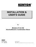 Kenyon 213 User's Manual