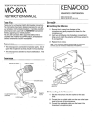 Kenwood Microphone MC-60A User's Manual