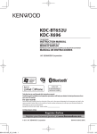 Kenwood KDC-BT652U User's Manual