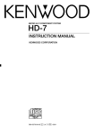 Kenwood HD-7 User's Manual