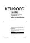 Kenwood eXcelon KAC-X20 User's Manual