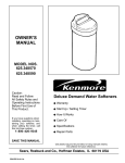 Kenmore Water System 625.34857 User's Manual