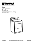 Kenmore W10034880B User's Manual