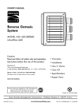 Kenmore REVERSE OSMOSIS 625.38556 User's Manual