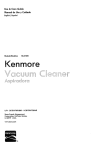 Kenmore Intuition Upright Bagged Vacuum Cleaner Owner's Manual