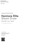 Kenmore Elite 9.0 cu. ft. Electric Dryer - White Owner's Manual