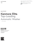 Kenmore Elite 5.2 cu. ft. Top-Load Washer w/Ultra Wash Cycle - Metallic Silver ENERGY STAR Owner's Manual