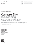 Kenmore Elite 5.2 cu. ft. Top-Load Washer w/ Steam & Accela-Wash - Metallic Gray ENERGY STAR Owner's Manual