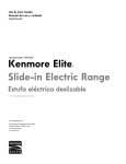 Kenmore Elite 4.6 cu. ft. Slide-In Electric Range w/ Convection -Black Owner's Manual (Espanol)