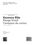 Kenmore Elite 30'' Range Hood Installation Guide