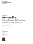 Kenmore Elite 24 cu.ft. French Door Bottom-Freezer Refrigerator ENERGY STAR Owner's Manual