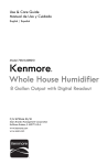 Kenmore 8-Gallon Owner's Manual