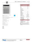 Kenmore 6,000 BTU Room Air Conditioner Specifications