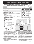 Kenmore 5.8 cu. ft. Double-Oven Gas Range - Black Installation Guide