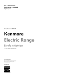 Kenmore 5.4 cu. ft. Electric Range - Black Owner's Manual