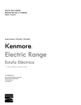 Kenmore 4.2 cu. ft. Self-Clean Drop-In Electric Range - Black Owner's Manual