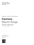 Kenmore 4.2 cu. ft. Electric Range - White Owner's Manual