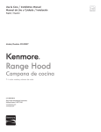 Kenmore 30'' Under-Cabinet Range Hood - Black ENERGY STAR Owner's Manual