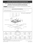 Kenmore 30'' Electric Cooktop 4120 Installation Guide