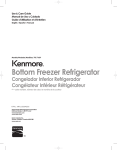 Kenmore 25.0 cu. ft. French Door Bottom-Freezer Refrigerator- Bisque ENERGY STAR Owner's Manual (Espanol)