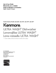Kenmore 24'' Built-In Dishwasher w/ PowerWave Spray Arm & TurboZone Option - Black ENERGY STAR Owner's Manual