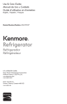 Kenmore 16.7 cu. ft. Freezerless Refrigerator - White Owner's Manual