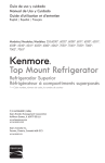 Kenmore 15 cu. ft. Top Freezer Refrigerator - Bisque Owner's Manual (Espanol)