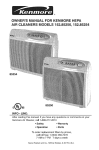 Kenmore HEPA 152.8525 User's Manual