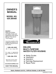 Kenmore DELUXE 625.3844 User's Manual
