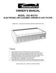 Kenmore D42 M32701 User's Manual