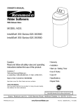 Kenmore 625.38356 User's Manual