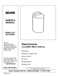 Kenmore 625.34846 User's Manual