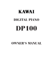 Kawai DP100 User's Manual