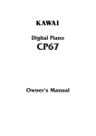 Kawai CP67 User's Manual