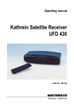 Kathrein UFD 430 User's Manual