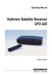 Kathrein UFD 420 User's Manual