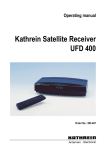 Kathrein UFD 400 User's Manual