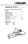 Karcher K120 M User's Manual