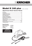 Karcher K 240 User's Manual