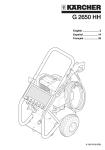 Karcher G 2650 HH User's Manual