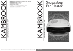 Kambrook SNUGASABUG KFH280 User's Manual